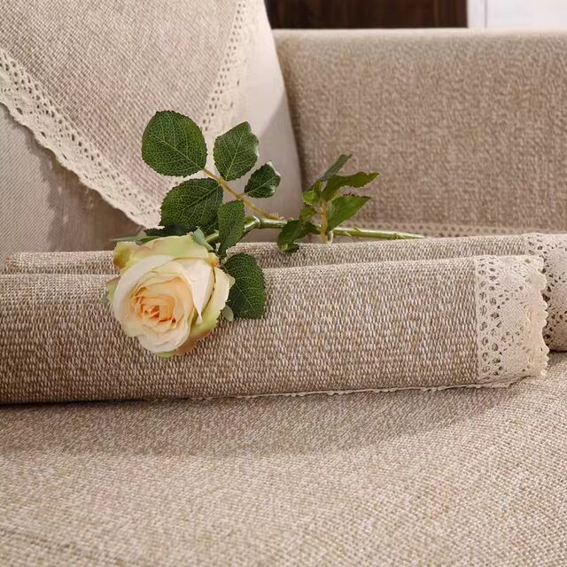 Japan imported four seasons cotton and linen anti-slip sofa cushion