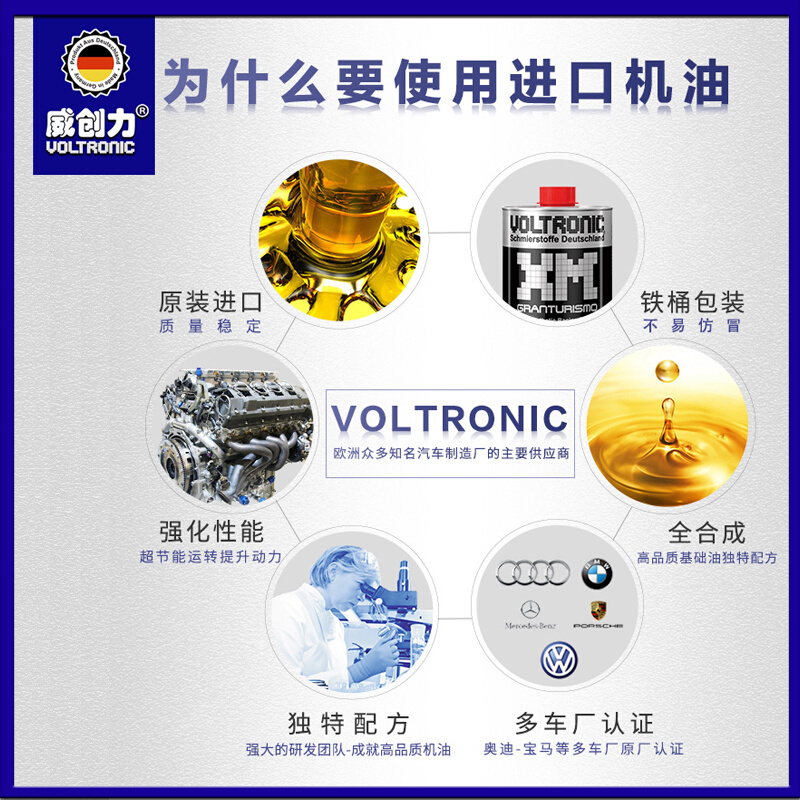 威创力（VOLTRONIC）德国原装进口 E59 发动机陶瓷修复保护剂机油 - 图0
