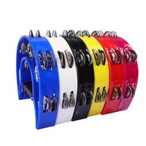 Double Circle Bell Drum (Purple Color Box) Kindergarten Teacher Teaching Aids Children Performance Instrumental KTV Hand Rattle