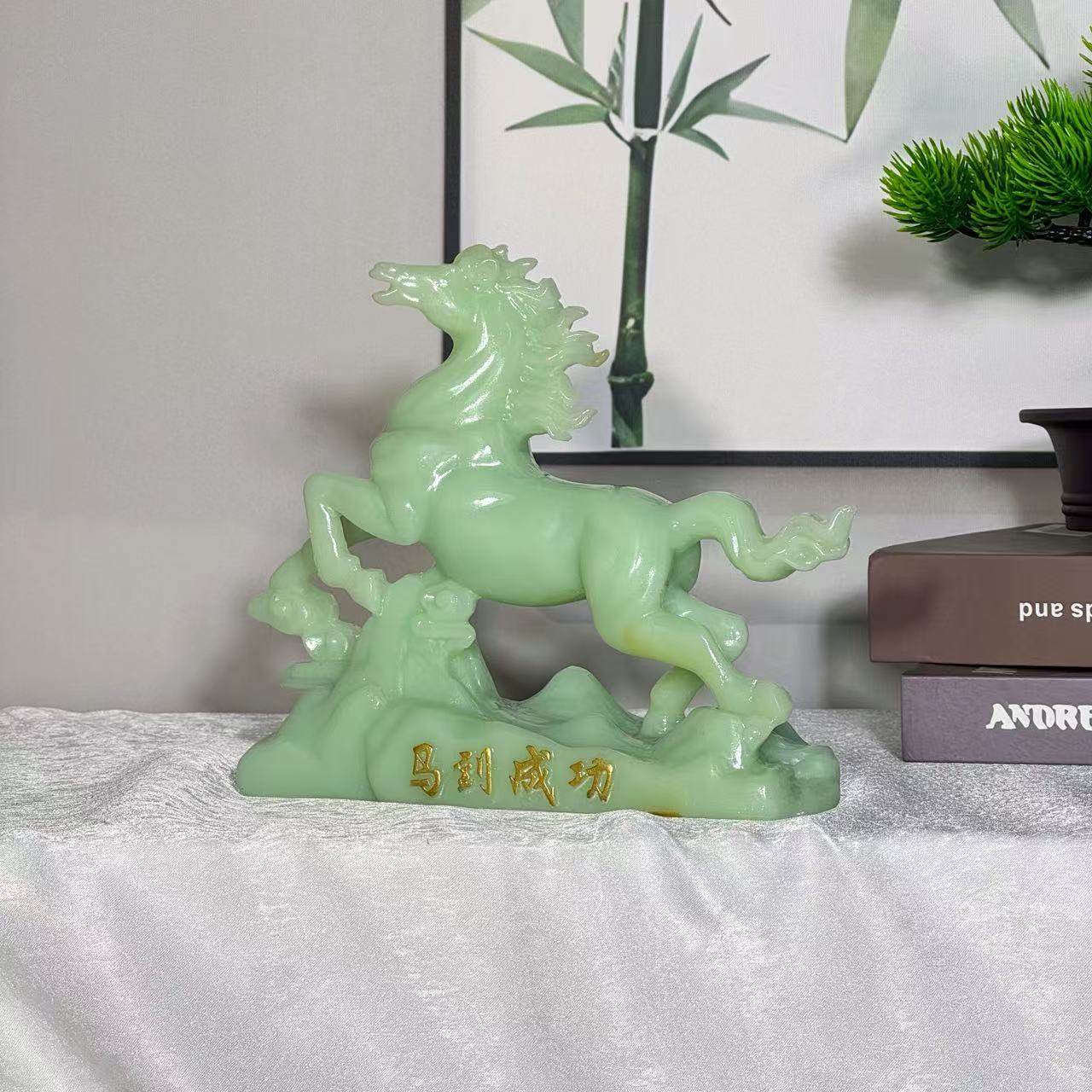 新中式马到成功摆件客厅电视柜酒柜书房办公室装饰品乔迁搬家礼物,淘宝优惠券,粉丝福利购,淘宝优惠卷