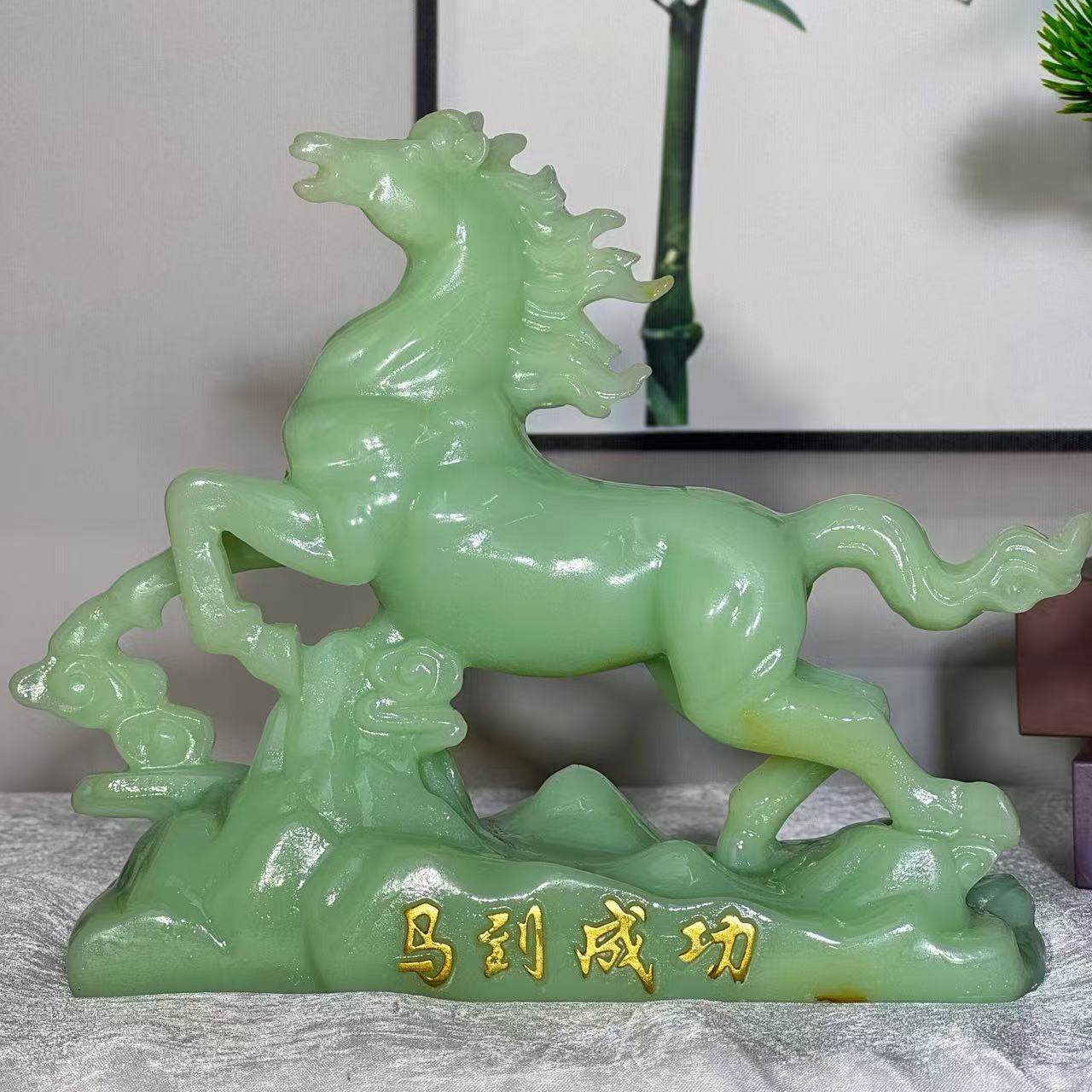 新中式马到成功摆件客厅电视柜酒柜书房办公室装饰品乔迁搬家礼物,淘宝优惠券,粉丝福利购,淘宝优惠卷