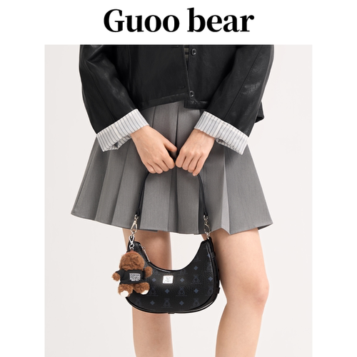 GUOOBEAR古家小熊腋下包女2026新款经典月牙包通勤简约手提斜挎包 - 图1