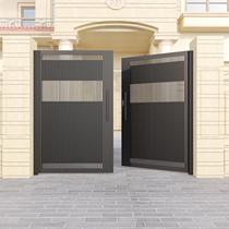 Iron Art Courtyard door Villa Doors shutters Exterior Stainless Steel Modern Minima Countryside Yard Garden Door