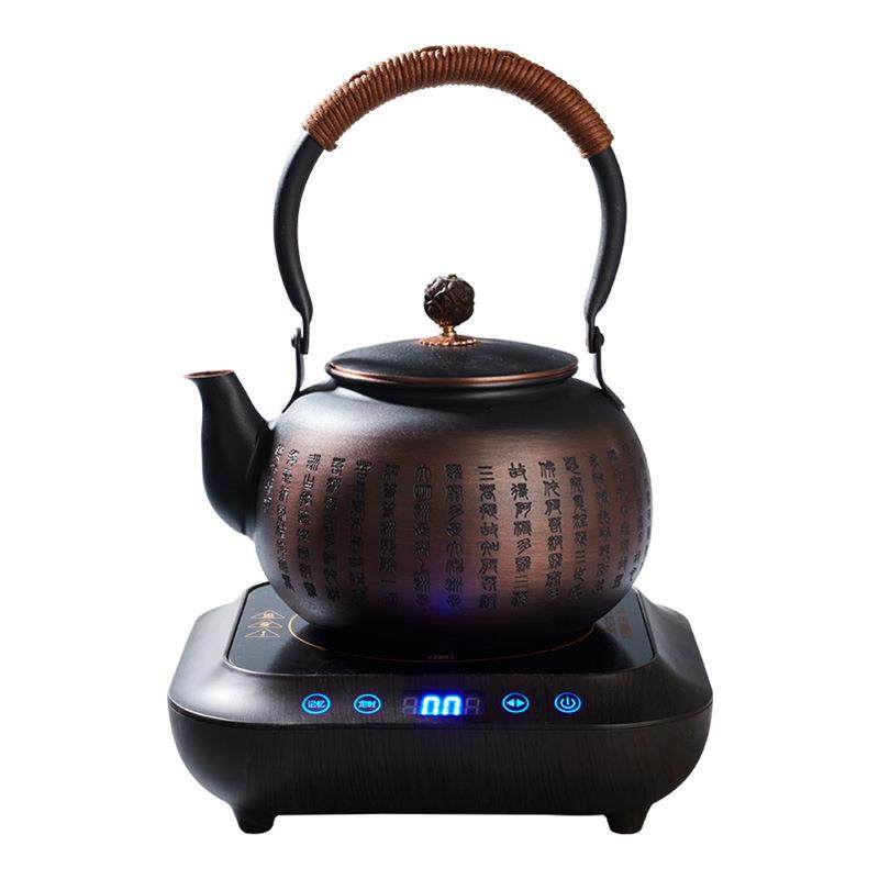 容山堂心经纯铜壶烧水壶煮茶器单壶家用紫铜大号电陶炉茶炉禅套装,淘宝优惠券,粉丝福利购,淘宝优惠卷