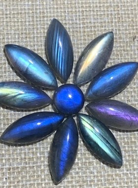 拉长石吊坠马眼30*15戒指耳环项链首饰饰品手工手链情侣礼物流行