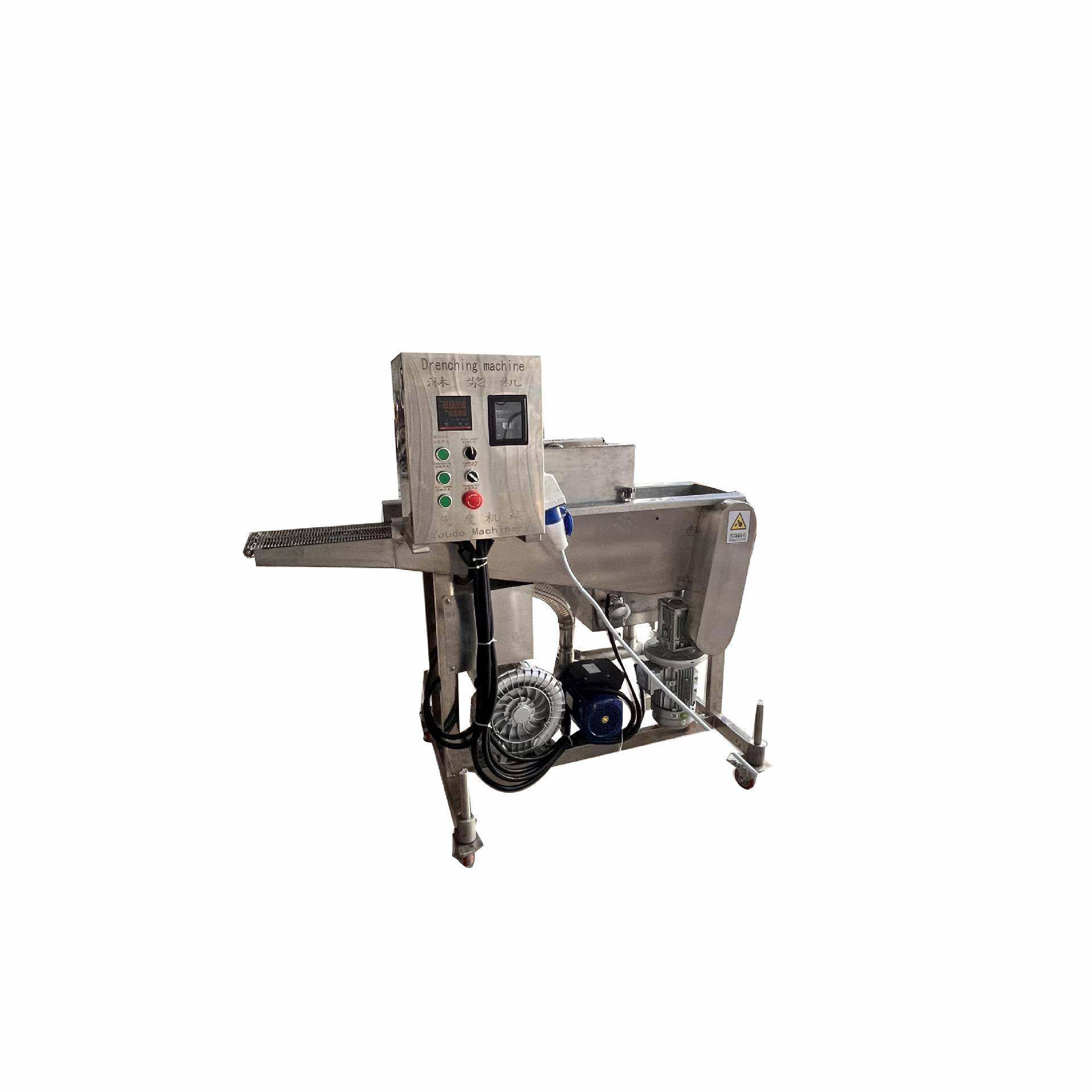 薯塔不锈钢淋浆机鸡腿全自动淋浆设备鸡排鸡翅淋浆油炸流水线,淘宝优惠券,粉丝福利购,淘宝优惠卷