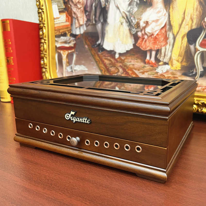 日本发条机械唱盘音乐盒sankyo八音盒木质送男女友老婆生日礼物 - 图3