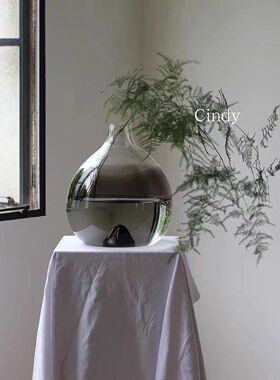 美学北欧简约渐变大肚玻璃花家居客厅马醉木吊钟装饰摆件
