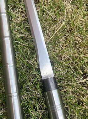 金属鞘不锈钢剑身圆头手杖剑防身登山杖多功能登山杖拐杖剑未开刃