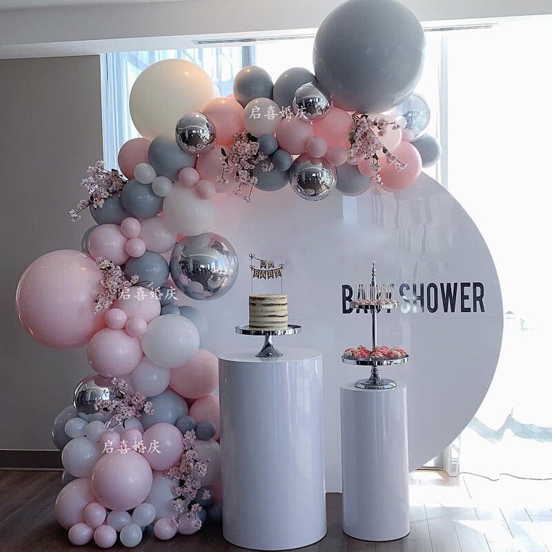 结婚房装饰粉气球女友生日周岁百天派对布置商场开业七夕节庆用品 - 图2