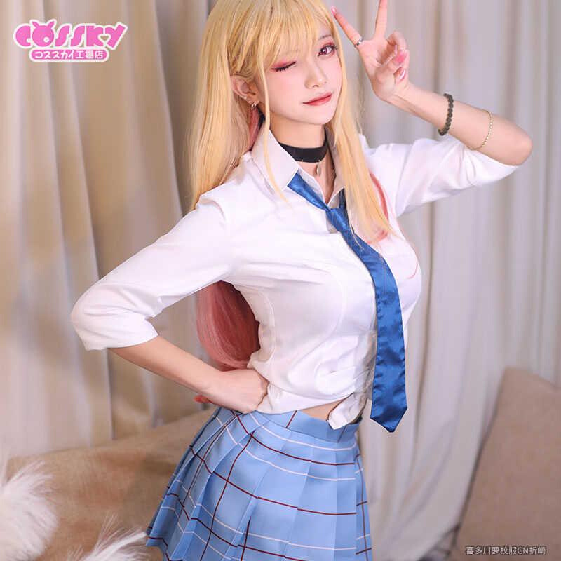 cossky更衣人偶坠入爱河cos喜多川海梦cospaly校服cos JK制服女-图0