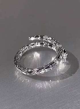 2025新款灵蛇设计高级情侣对戒时尚小众个性食指戒指轻奢潮流