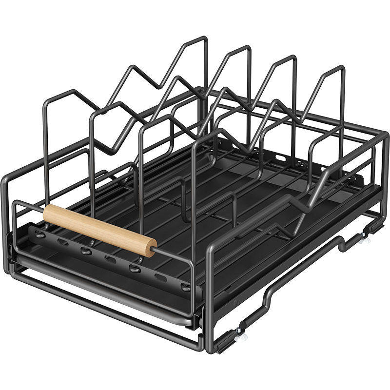 锅具收纳拉篮厨房置物架下水槽橱柜内炒锅架抽拉式锅盖砧板分隔架,淘宝优惠券,粉丝福利购,淘宝优惠卷