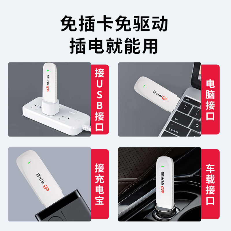 京东云随身wifi移动wifi6免插卡无线上网卡usb免插卡车载4G路由器随行宽带台式机学生宿舍便携车载流量卡-图2