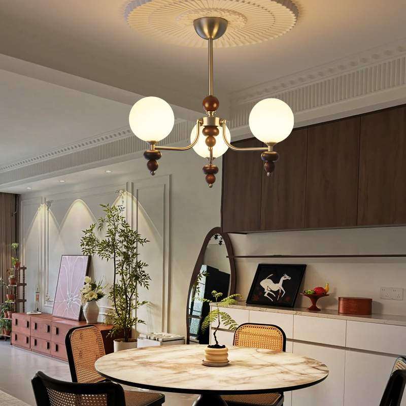 法式客厅吊灯奶油风中古复古护眼魔豆灯新款大厅主灯LED全屋灯具,淘宝优惠券,粉丝福利购,淘宝优惠卷