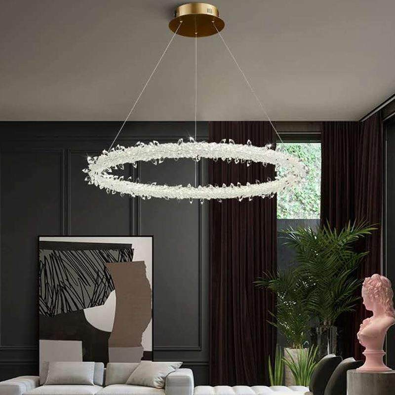 后现代轻奢水晶吊灯客厅圆环形北欧餐厅卧室网红圈圈现代简约灯具,淘宝优惠券,粉丝福利购,淘宝优惠卷