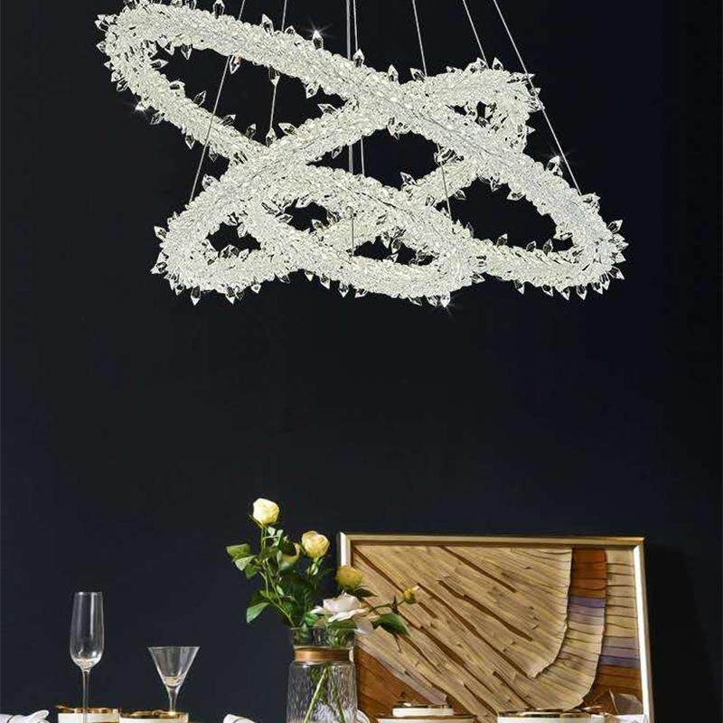 后现代轻奢水晶吊灯客厅圆环形北欧餐厅卧室网红圈圈现代简约灯具,淘宝优惠券,粉丝福利购,淘宝优惠卷