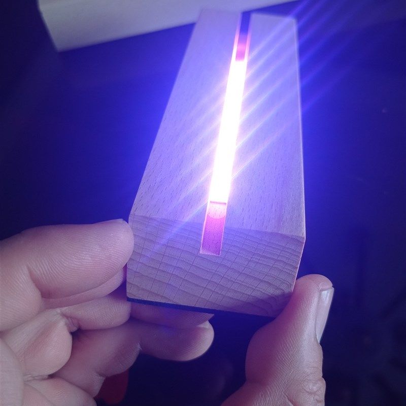 七彩灯光底座锤子画定制网红玻璃画片实木底座发光桌面装饰摆件,淘宝优惠券,粉丝福利购,淘宝优惠卷