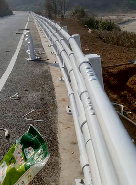 桥梁防撞护栏不锈钢景观人行河道隔离高架桥加厚钢板栏杆生产厂家