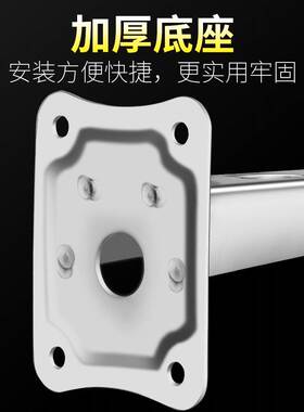 304不锈钢监控支架防爆摄像头底座鸭嘴头加厚抱箍90度墙角枪机