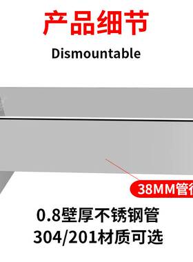 定制墙角304不锈钢监控防爆摄像机抱杆支架鸭嘴头加厚底座壁装