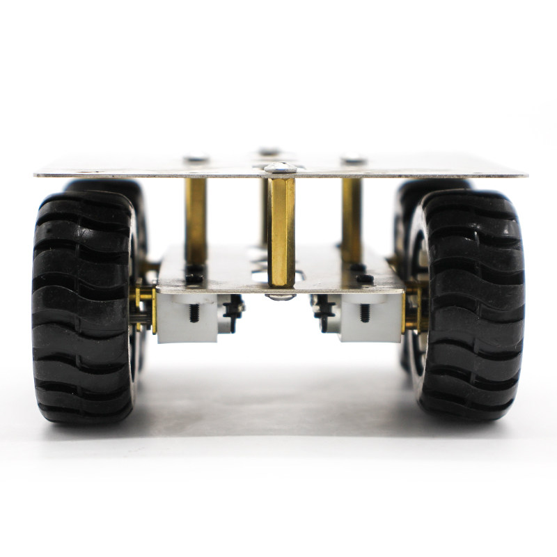 不锈钢N20智能小车套装diy机器人巡线金属小车模型创客编程减速 - 图0