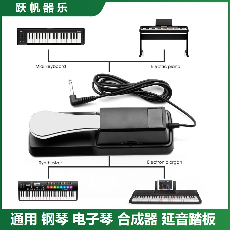 通用钢琴电子琴电钢琴延音踏板midi键盘合成器电钢脚踏板 - 图2