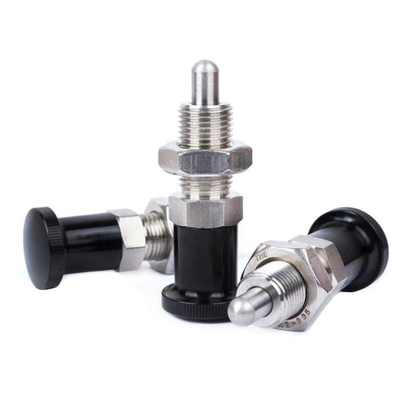 。304细牙复位型旋钮柱塞SXPAL/SXPKL加长分度定位销钉M8M10M12M1 - 图0