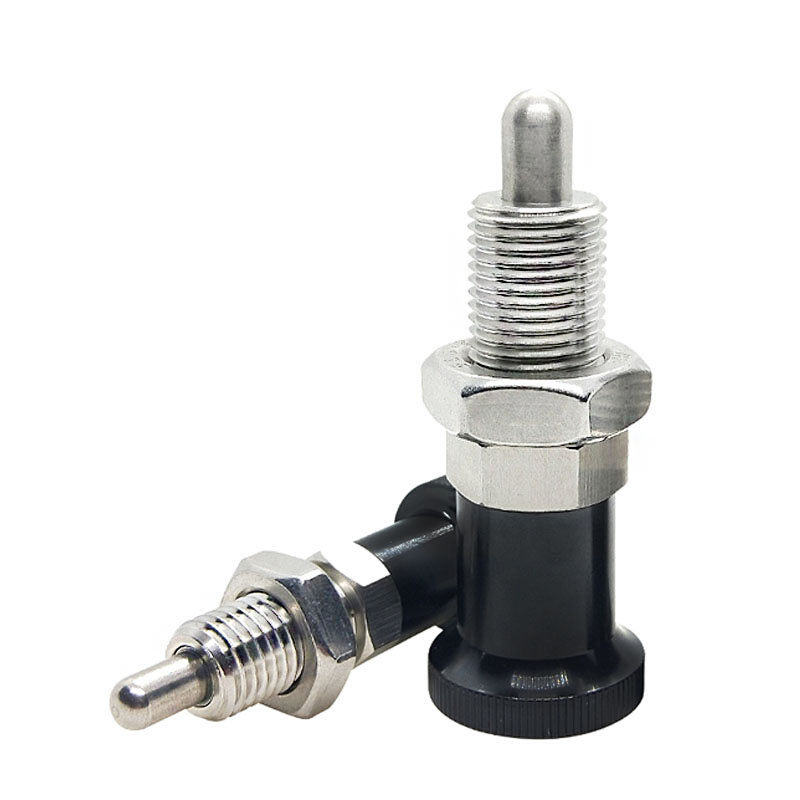 。304细牙复位型旋钮柱塞SXPAL/SXPKL加长分度定位销钉M8M10M12M1 - 图1