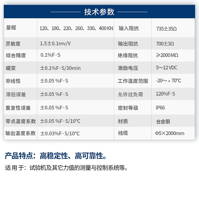 金诺穿轴式测力传感器JHBT-H称重压力试验机通孔高精度模块感应器