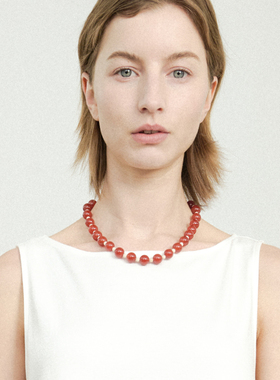 LOOM原点回响串珠项链手链dawn红玛瑙天然石哑光S925银度假风设计