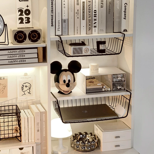 桌下收纳挂篮桌面上铺衣柜分层神器书桌床边置物架柜宿舍改造好物 - 图0