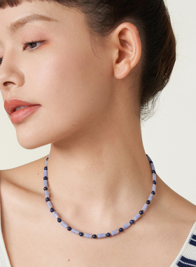 桑蕾秋波青衣串珠项链女时尚小众设计2025秋冬新款