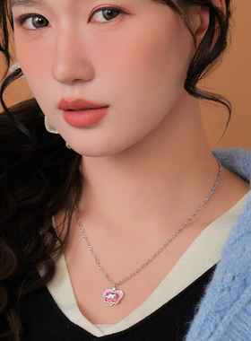 桑蕾小怪兽阿蒙联名款love项链女时尚小众原创设计2025年新品