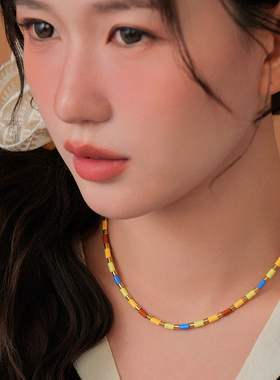 桑蕾小怪兽阿蒙联名款项链女时尚小众原创设计2025年新品