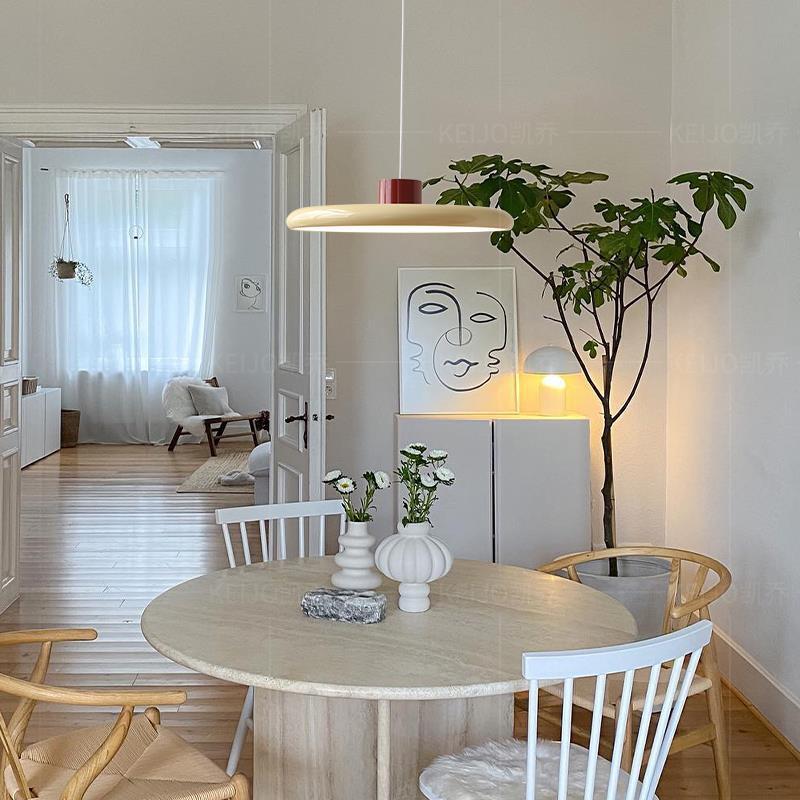 古镇工厂复古绿色飞碟餐厅吊灯 中古法式风吧台餐桌高级感 - 图0