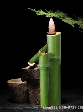 创意倒流香炉复古流烟香炉家居小摆件香炉大号香薰炉檀香沉香炉