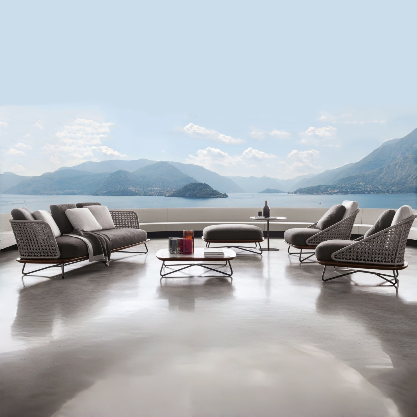 户外沙发组合售楼部别墅小区架空层酒店室外庭院花园休闲藤编藤椅,淘宝优惠券,粉丝福利购,淘宝优惠卷