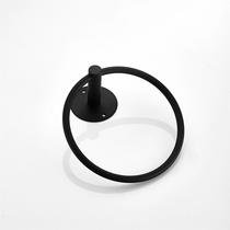 Toilet round towel ring bathroom black hanging towel ring rub hand towel rack bath towel rack Nordic free of punch