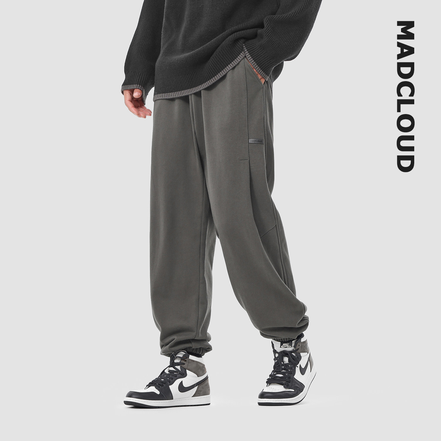 MAD官方 | 迈克罗德 美式高街垂感卫裤春秋篮球束脚休闲运动裤男,淘宝优惠券,粉丝福利购,淘宝优惠卷