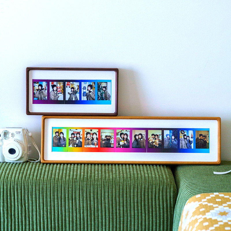 拍立得相框摆台diy照片制作黑胡桃高级感创意纪念实木质空框礼物,淘宝优惠券,粉丝福利购,淘宝优惠卷