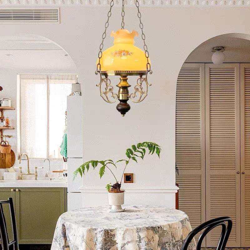 欧式餐厅吊灯奢华大气实木美式复古法式中古民宿过道玄关田园灯,淘宝优惠券,粉丝福利购,淘宝优惠卷