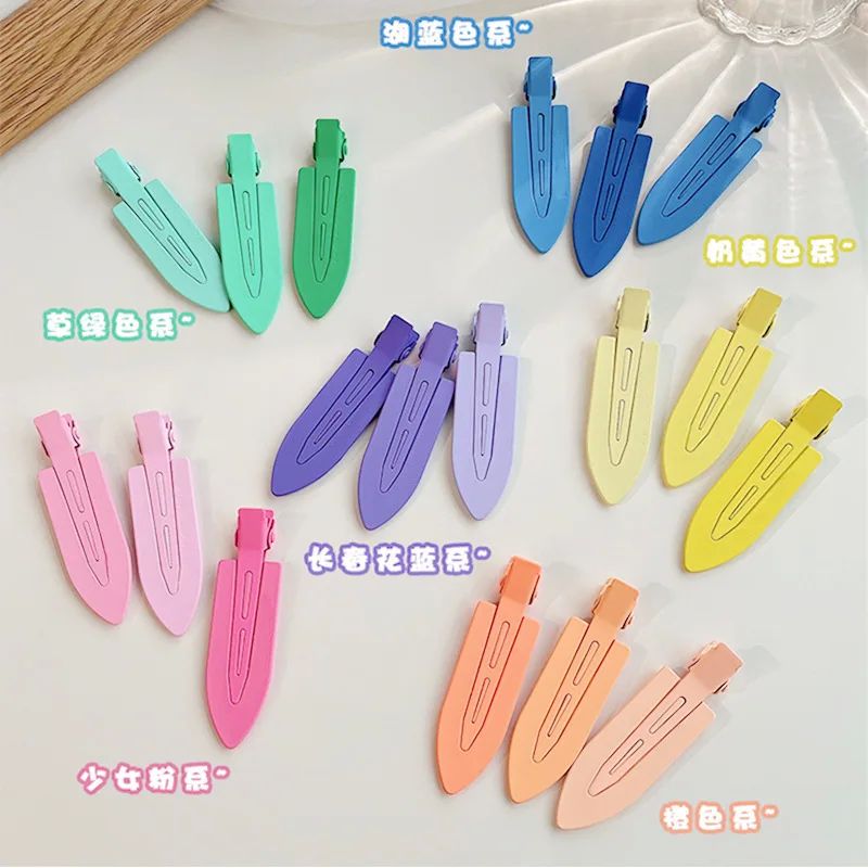 3pcs Seamless Hair Clip Candy Color Hairpin Styling Barrette - 图1