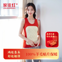Home Jia Hongben Life Warm Vest Woman Plus Suede Thickened Delsuede Fever Dragon Year Large Red Wool Patch Horse Chia