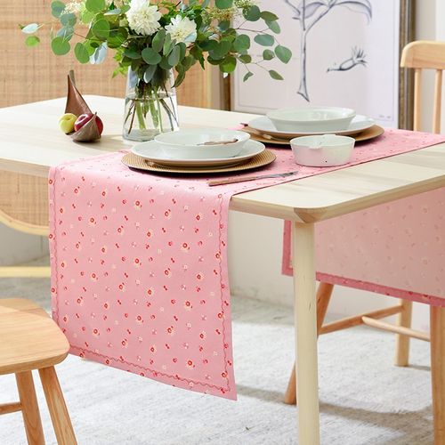 茶几巾美式田园碎花桌旗餐桌电视柜客厅茶几巾长条巾盖巾家用书桌 - 图2
