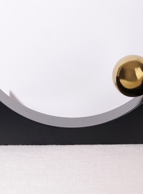 滚动球定格摆件金属工艺s品样板房书柜装饰电视柜几何艺术摆设创