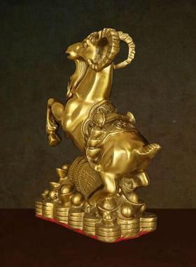 全MKT摆铜招财金钱羊件家居客厅装饰羊办公室工艺品新中居礼品式