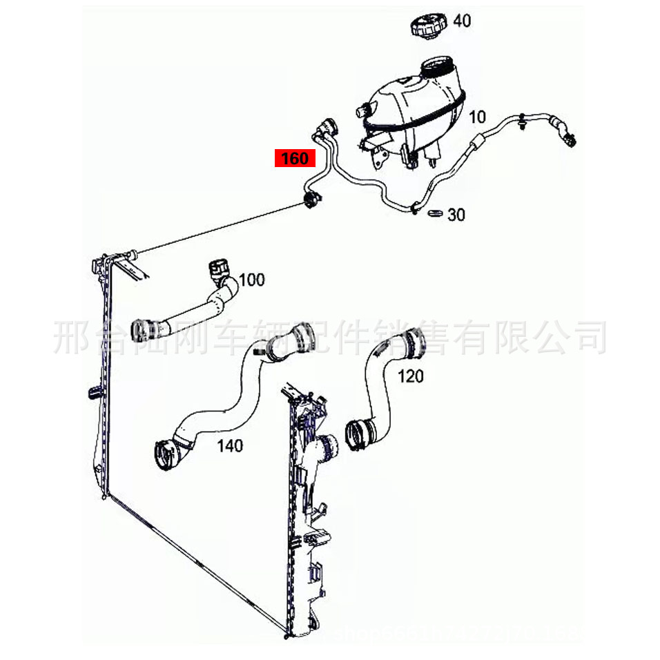 A2055012501/A2055012625 冷却器固定件和软管C级W205/S205/C205 - 图2