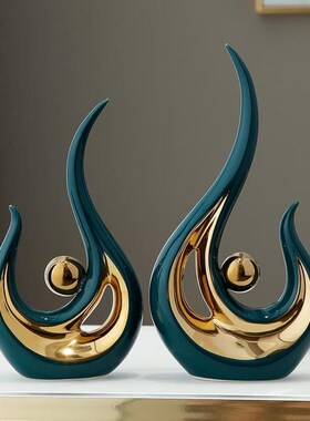 简约现代客厅摆件电视柜酒柜家居软装饰品轻奢高档U水晶球房间摆