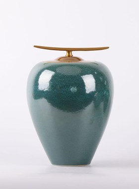 新中式陶瓷室内储物罐摆件创意样板房家J居客厅酒柜电视柜软装饰